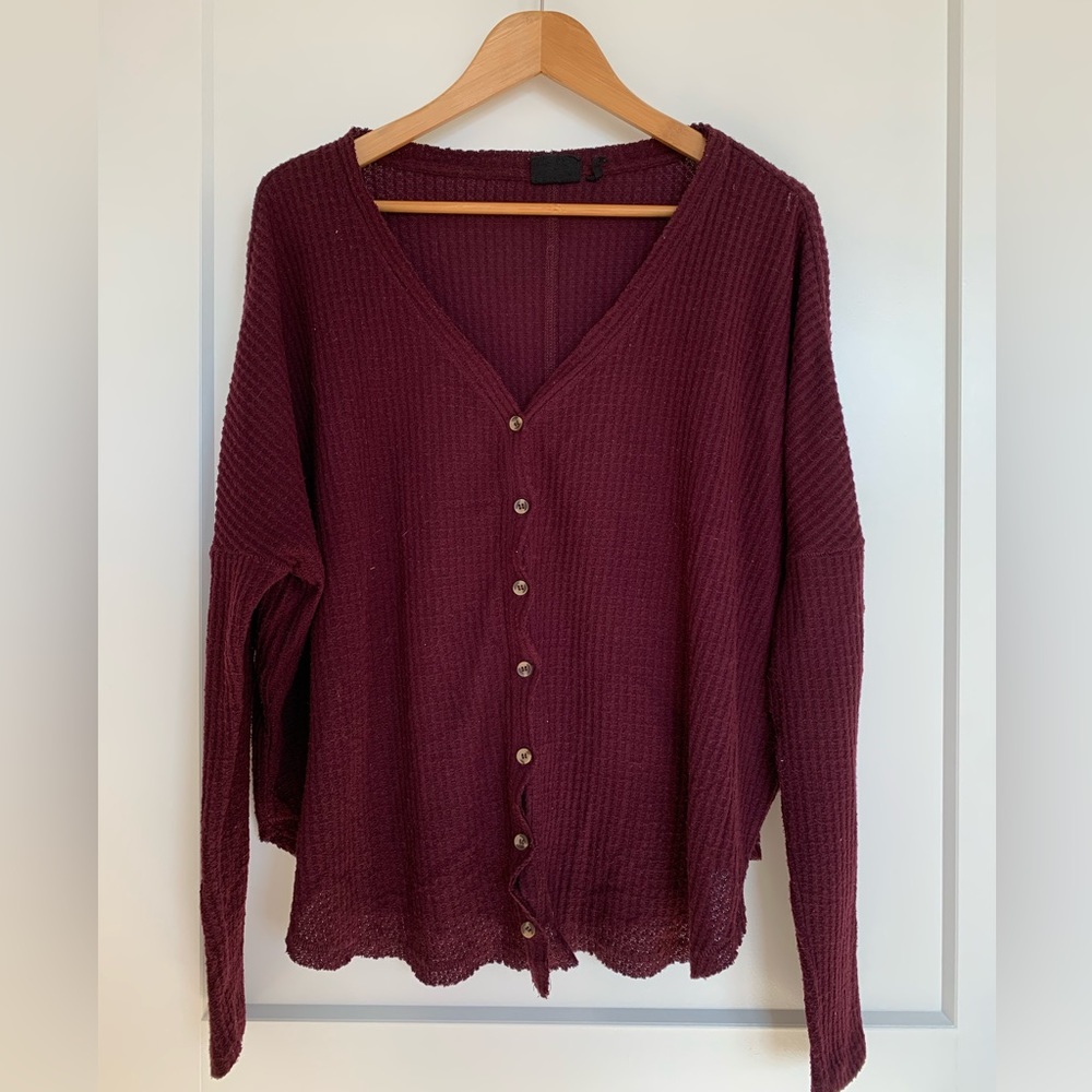 Maroon Urban Outfitters cardigan